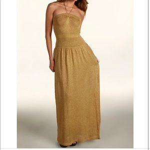 BCBG Max Azaria Gold “Albaneth” Dress size Small